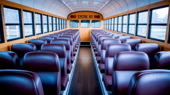 school bus rental interior bothell